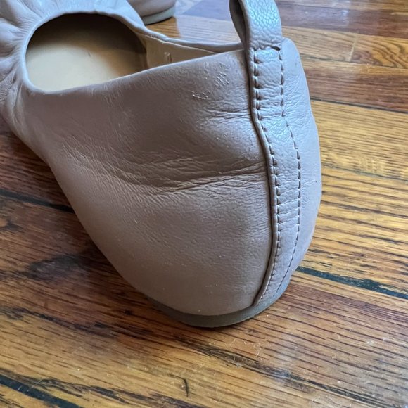 J. Crew Cece Beige Leather Ballet Flats Size 6.5 - Picture 6 of 13